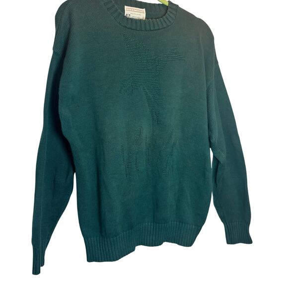 Vintage Lord Jeff Green  men's sweater 100% cotton Ivy League 70's 80's large - Picture 1 of 10